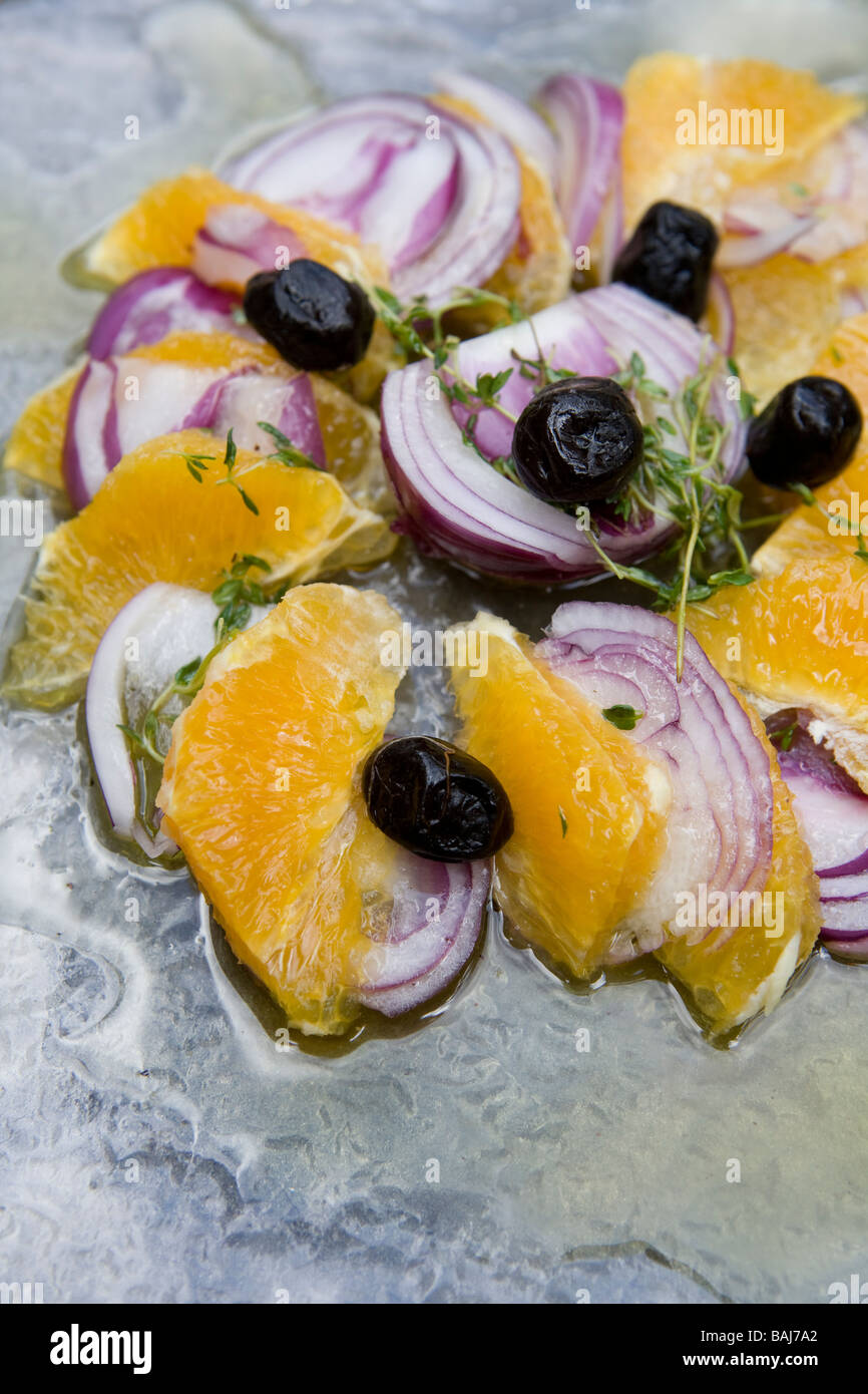 Orange and Onion Salad Stock Photo