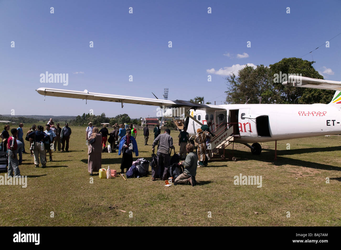 Airplane Jinka Ethiopia Stock Photo