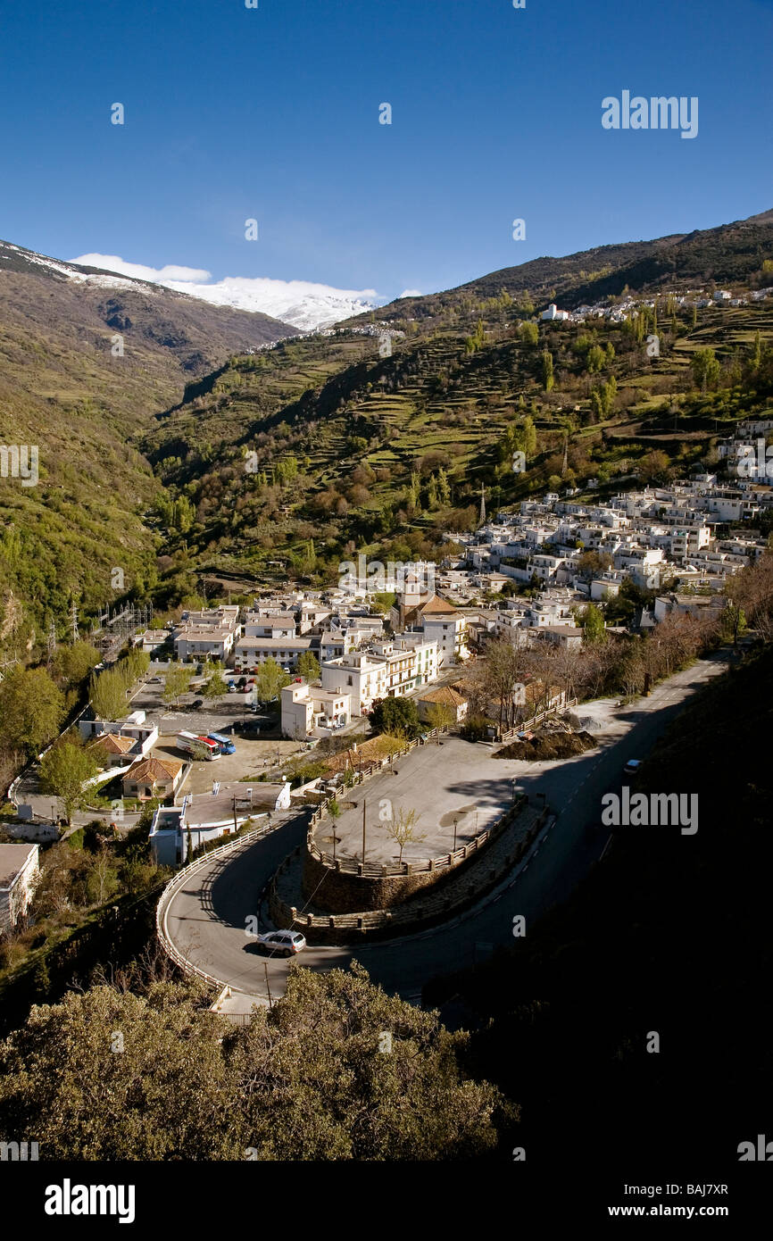 Pampaneira Bubión Capileira and Sierra Nevada Las Alpujarras Granada Andalusia Spain Stock Photo