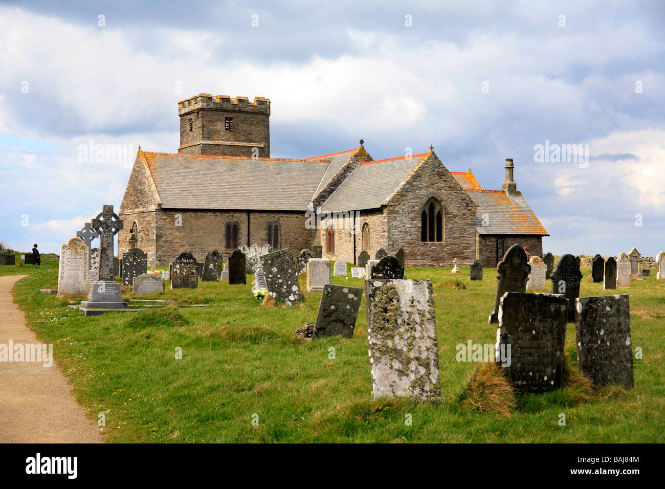 Tintagel  Church Cornwall England Stock Photo