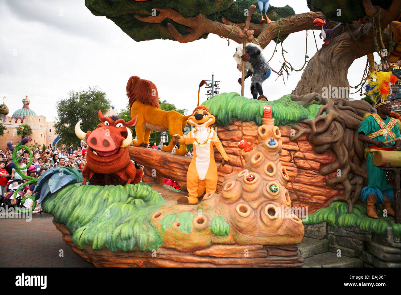France Paris Euro Disney entertainment park Simba Stock Photo