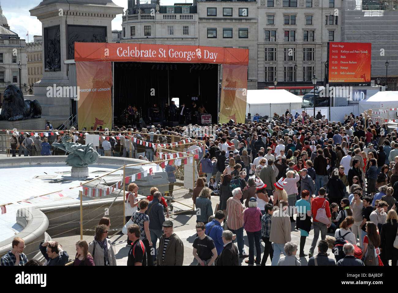 St Day celebration, Trafalgar Square, London, England Stock
