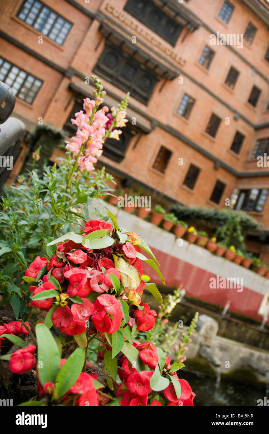 restored newari home turned into a luxury hotel in thamel kathmandu, nepal Stock Photo