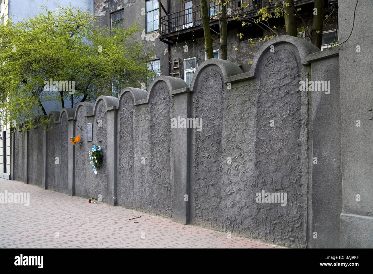 Ghetto walls at Lwowska street in Cracow Poland  Stock Photo