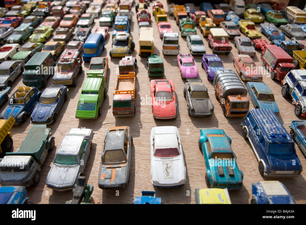 Toys Cars in a Traffic Jam Stock Photo Alamy