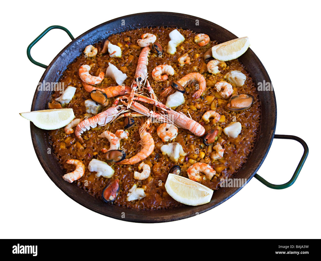 Paella in dish Stock Photo