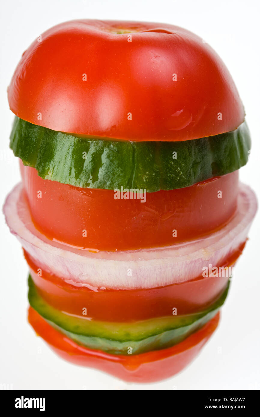 slices of tomato and cucumber Stock Photo - Alamy