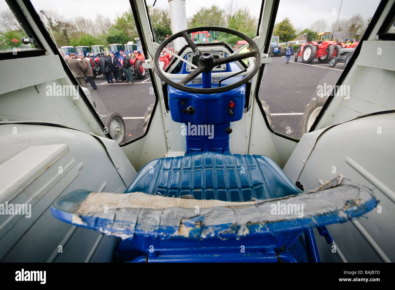 Cab Of A Farm Tractor At The Start Of A Charity Tractor Run Other