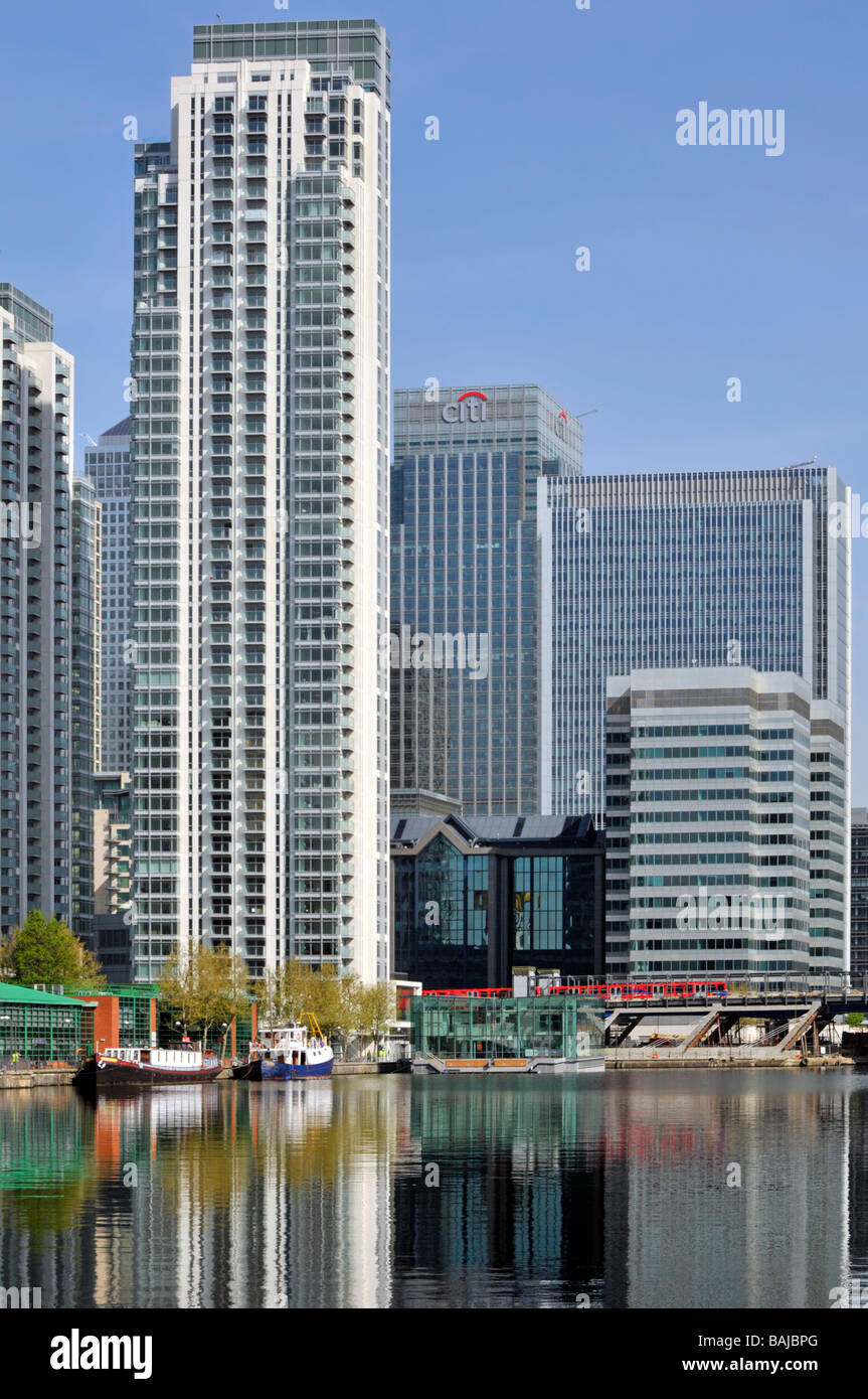 East London Docklands waterside high rise apartments flats development