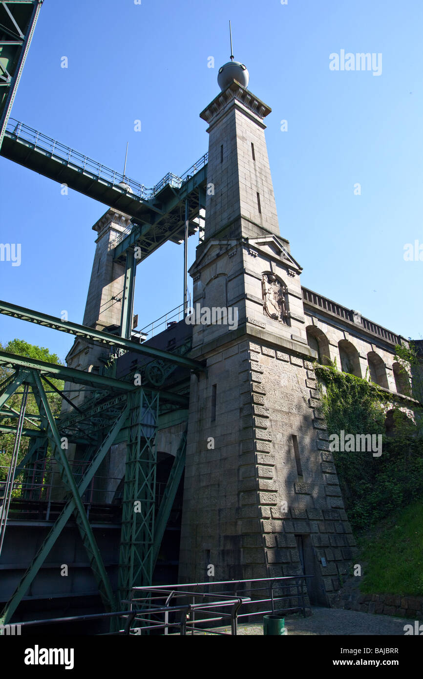 The old Henrichenburg Shiplift in the city of Waltrop, The Route of Industrial Culture , NRW, North Rhine - Westphalia, Germany Stock Photo