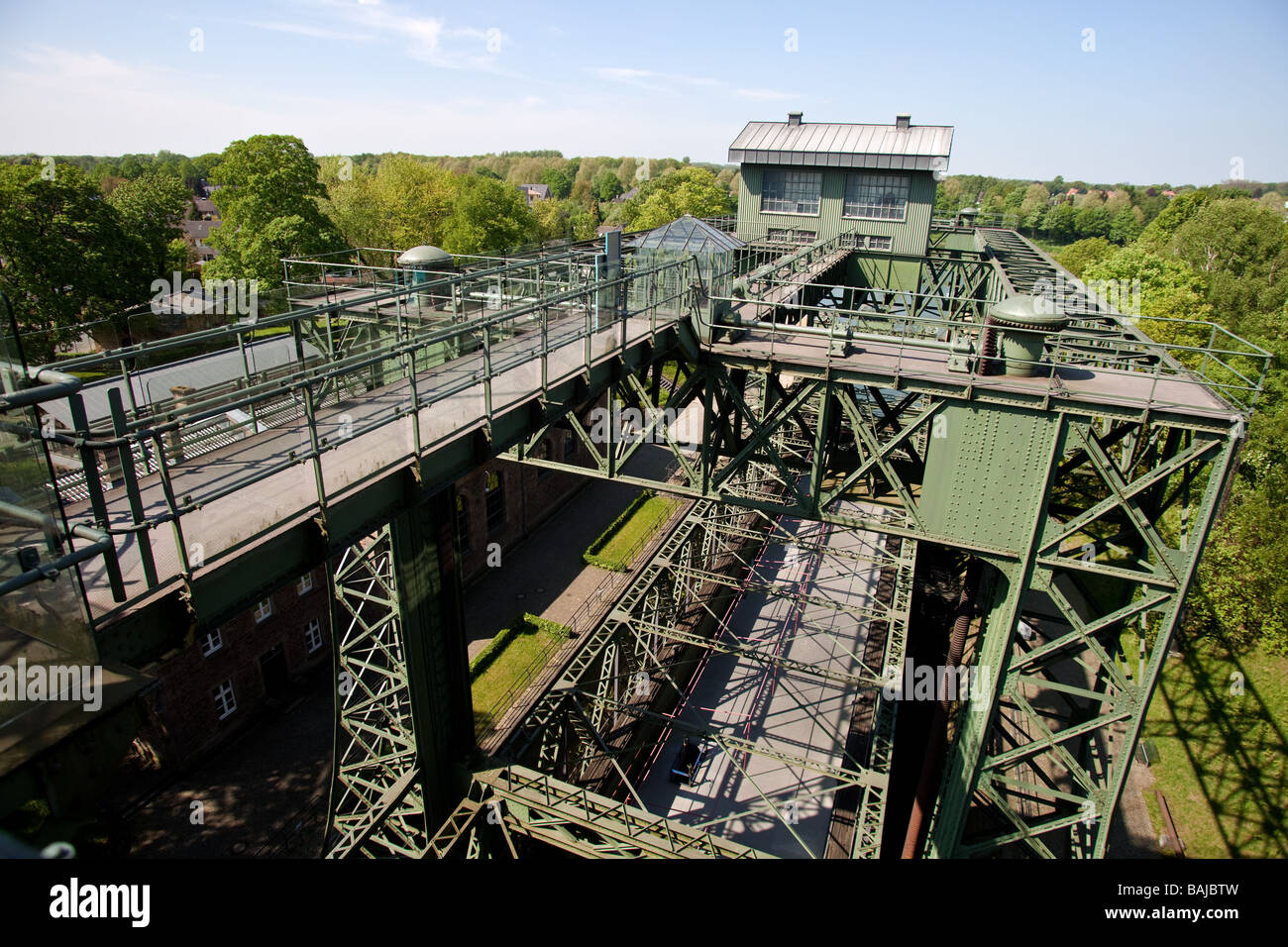 The old Henrichenburg Shiplift in the city of Waltrop, The Route of Industrial Culture , NRW, North Rhine - Westphalia, Germany Stock Photo