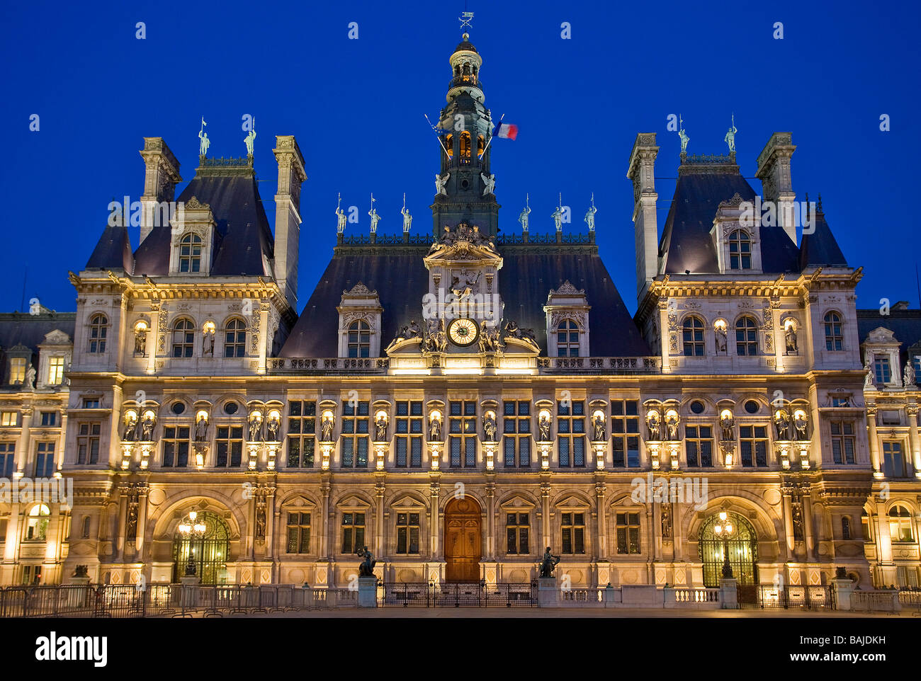 France, Paris, Hotel de Ville (City Hall) Stock Photo