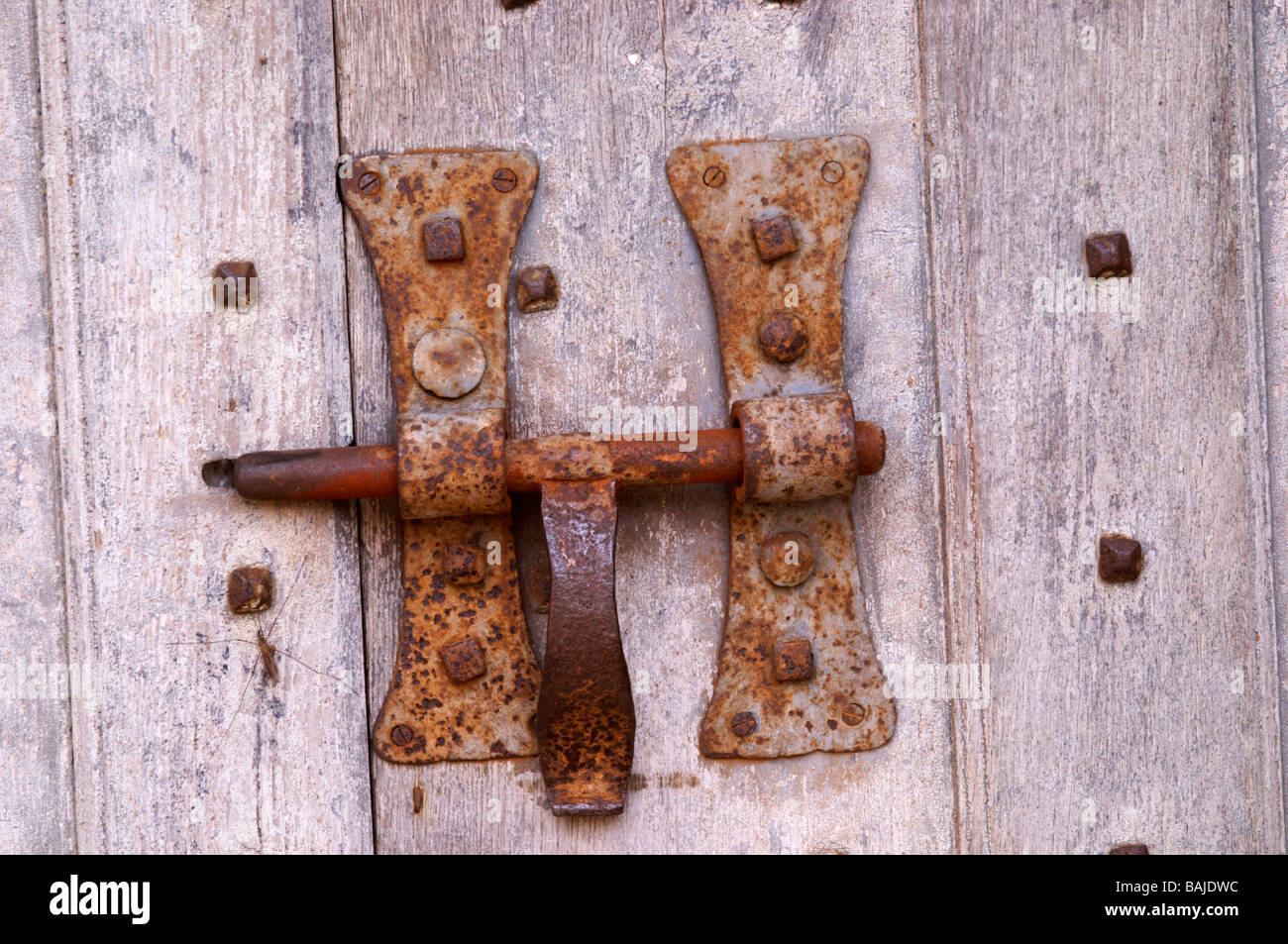 an old hasp lock chateau de rully burgundy france Stock Photo Alamy