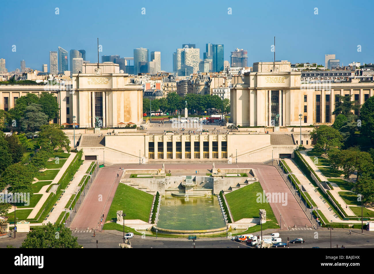 France, Paris, Jardins du Trocadero and Palais Chaillot Stock Photo - Alamy