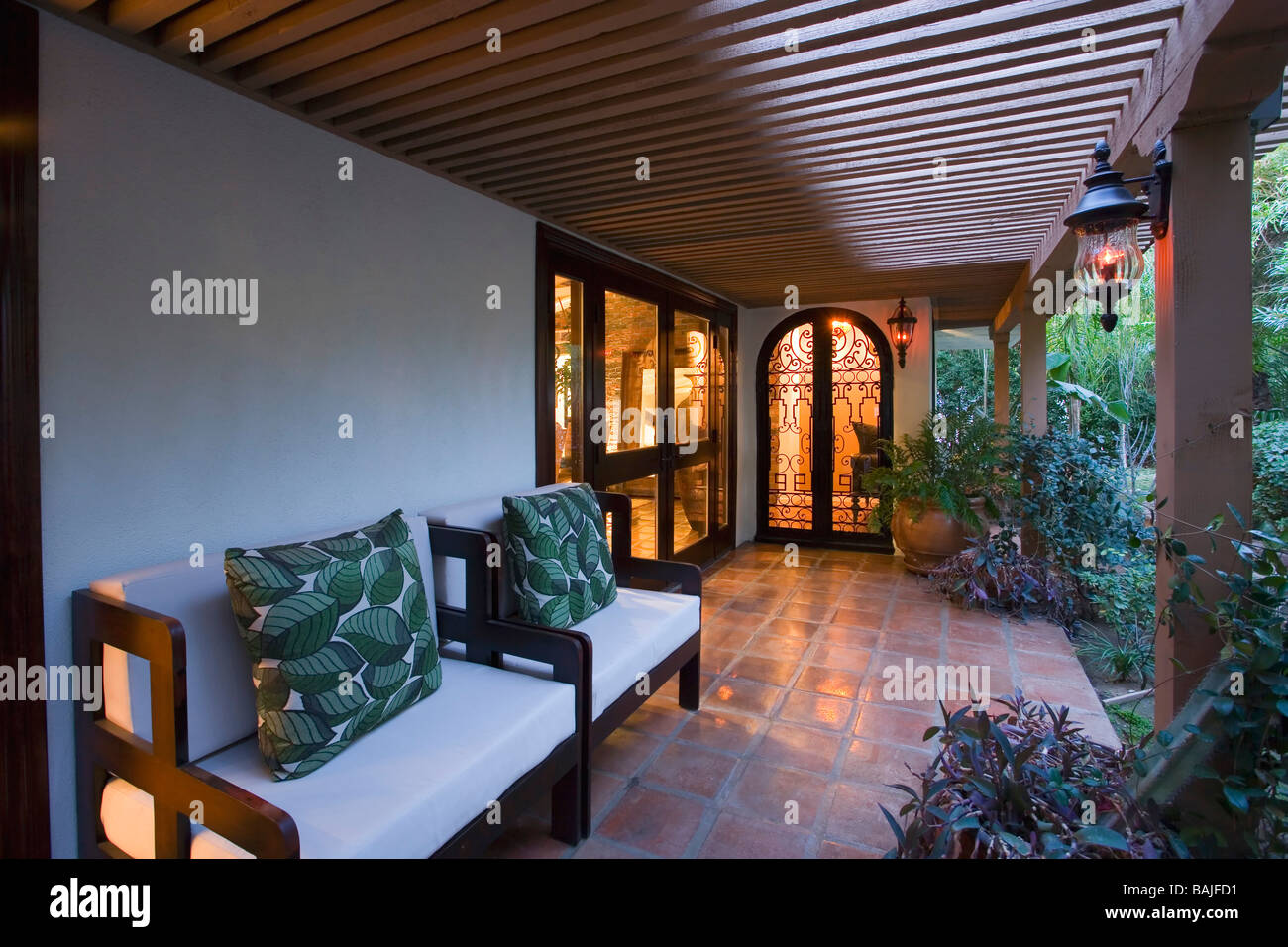 Luxury interior design, porch Stock Photo - Alamy