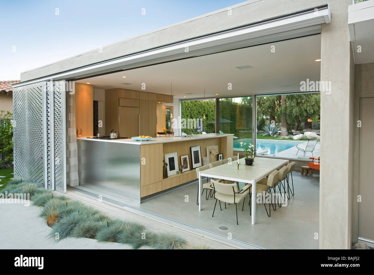 Kitchen from outdoors Stock Photo - Alamy