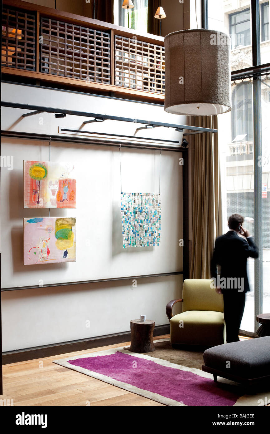 United States, New York City, Manhattan, Midtown, Chambers Hotel, lobby