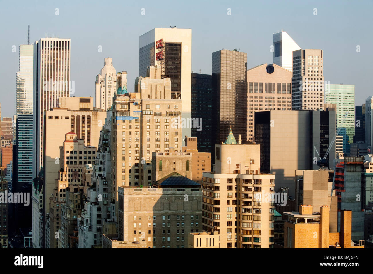 United States, New York City, Manhattan, view from the Mandarin Oriental Hotel on Midtown Stock Photo