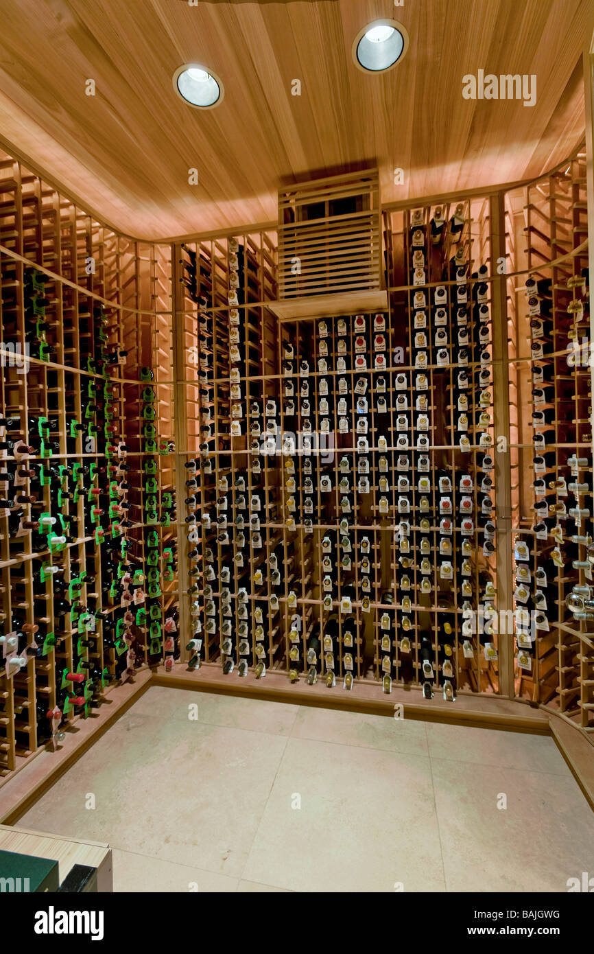 Domestic wine cellar Stock Photo