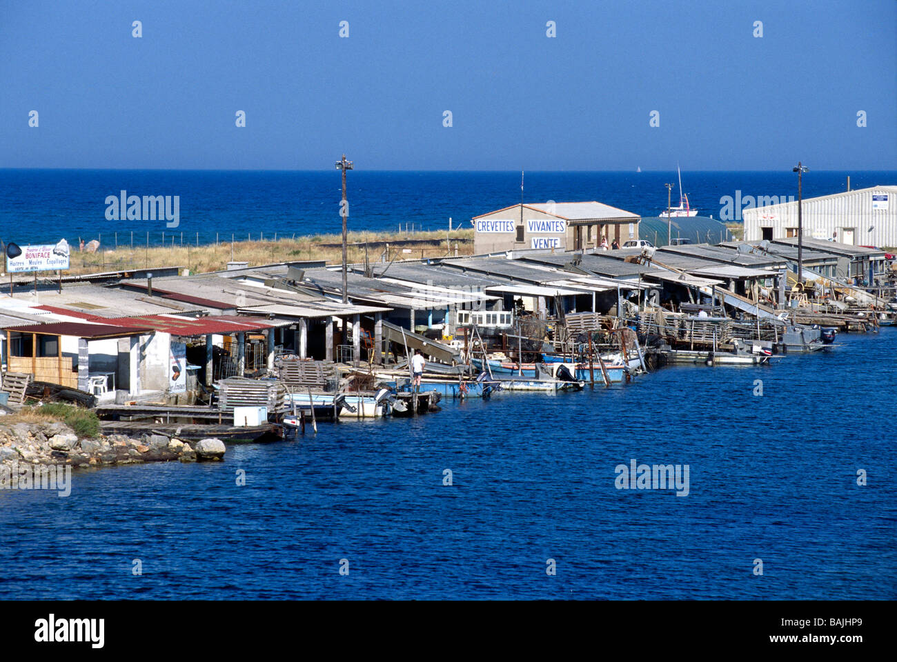 France Aude Gruissan Fishermen Log Cabins At The Land End