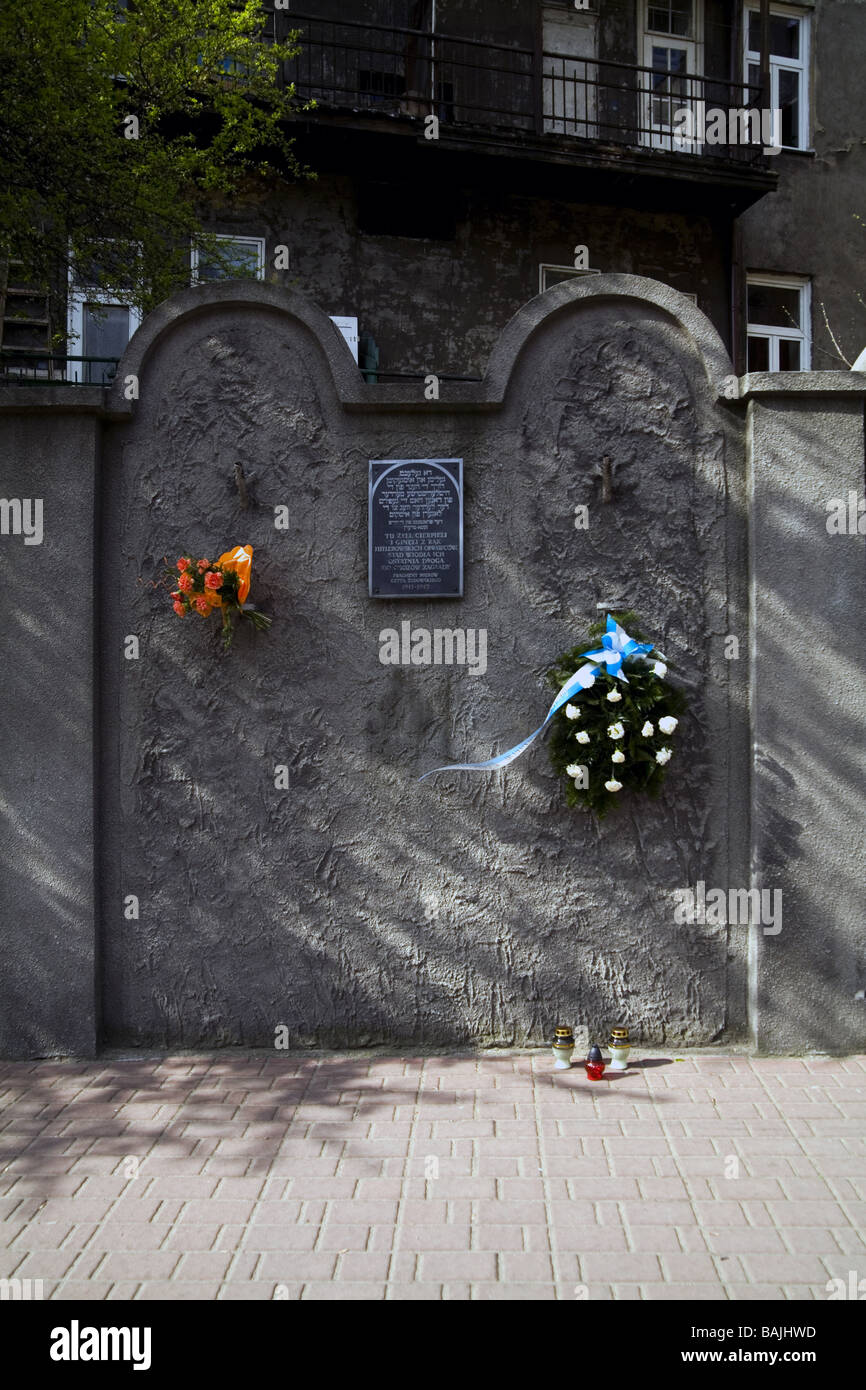 Ghetto walls at Lwowska street in Cracow Poland  Stock Photo