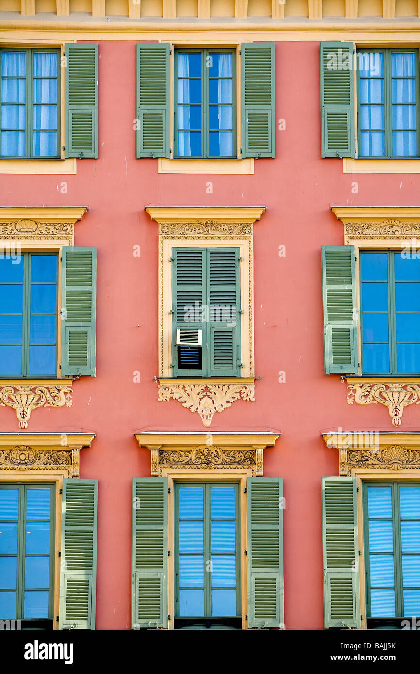 France, Alpes Maritimes, Nice, Old Town, Quai Cassini, window Stock Photo