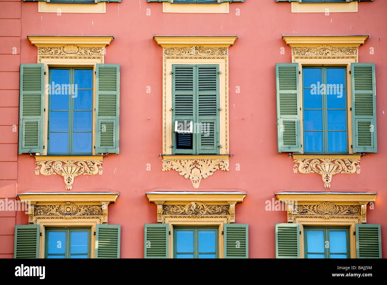 France, Alpes Maritimes, Nice, Old Town, Quai Cassini, window Stock Photo
