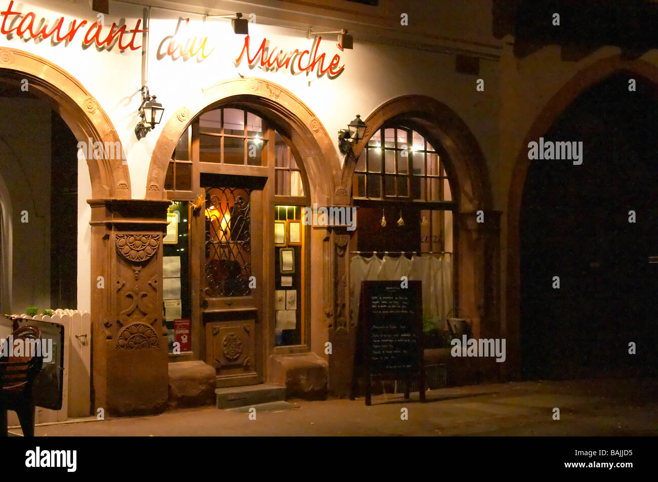 restaurant du marche colmar alsace france Stock Photo