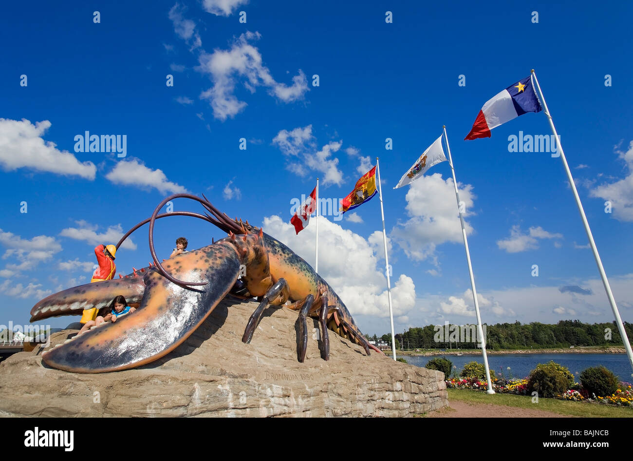 Canada, New Brunswick, Shediac, the biggest lobster in the world Stock