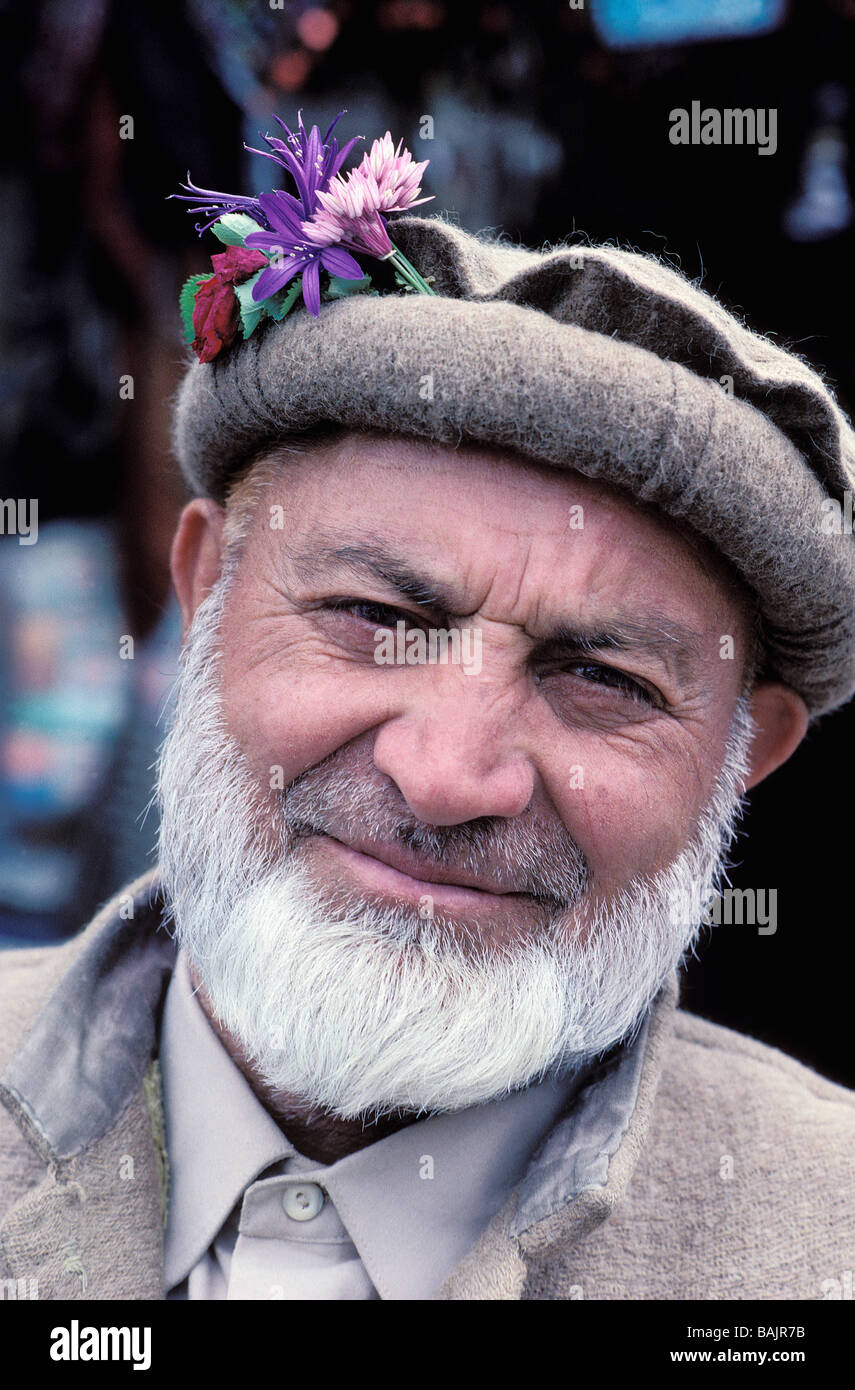 Pakistan, North-West Frontier Province (NWFP), Chitral area, portrait of a Chitrali man Stock Photo