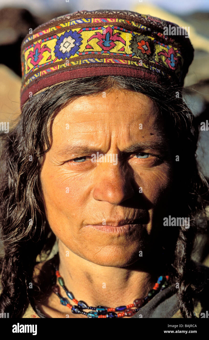 Pakistan,Disputed territories, northern area,  Karimabad, Hunza valley, Hunza woman portrait Stock Photo