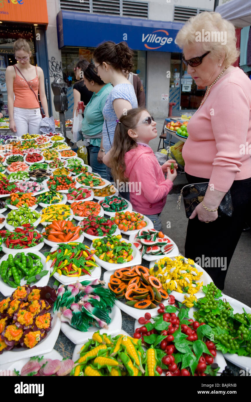 Street fair upper west side Manhattan New York City Stock Photo