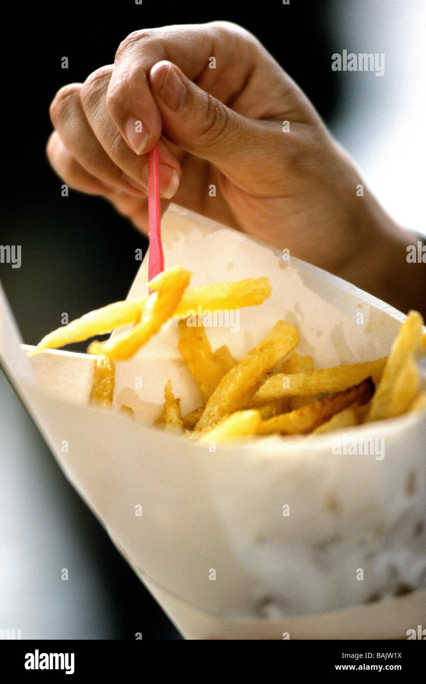 Belgium, Brussels, the unmissable de frites (chips and