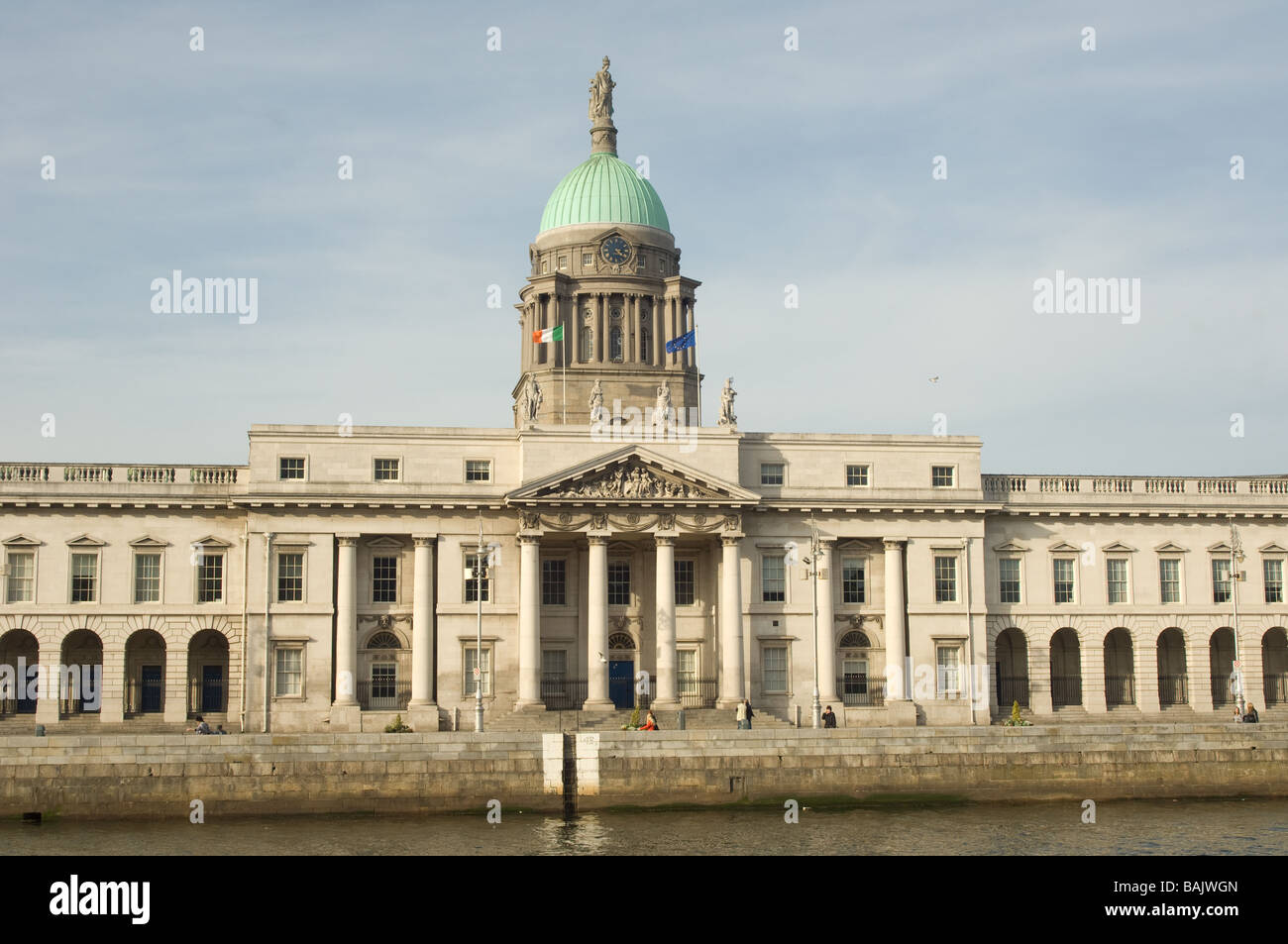 Waterfront view of the Custom House, Dublin, Ireland Stock Photo