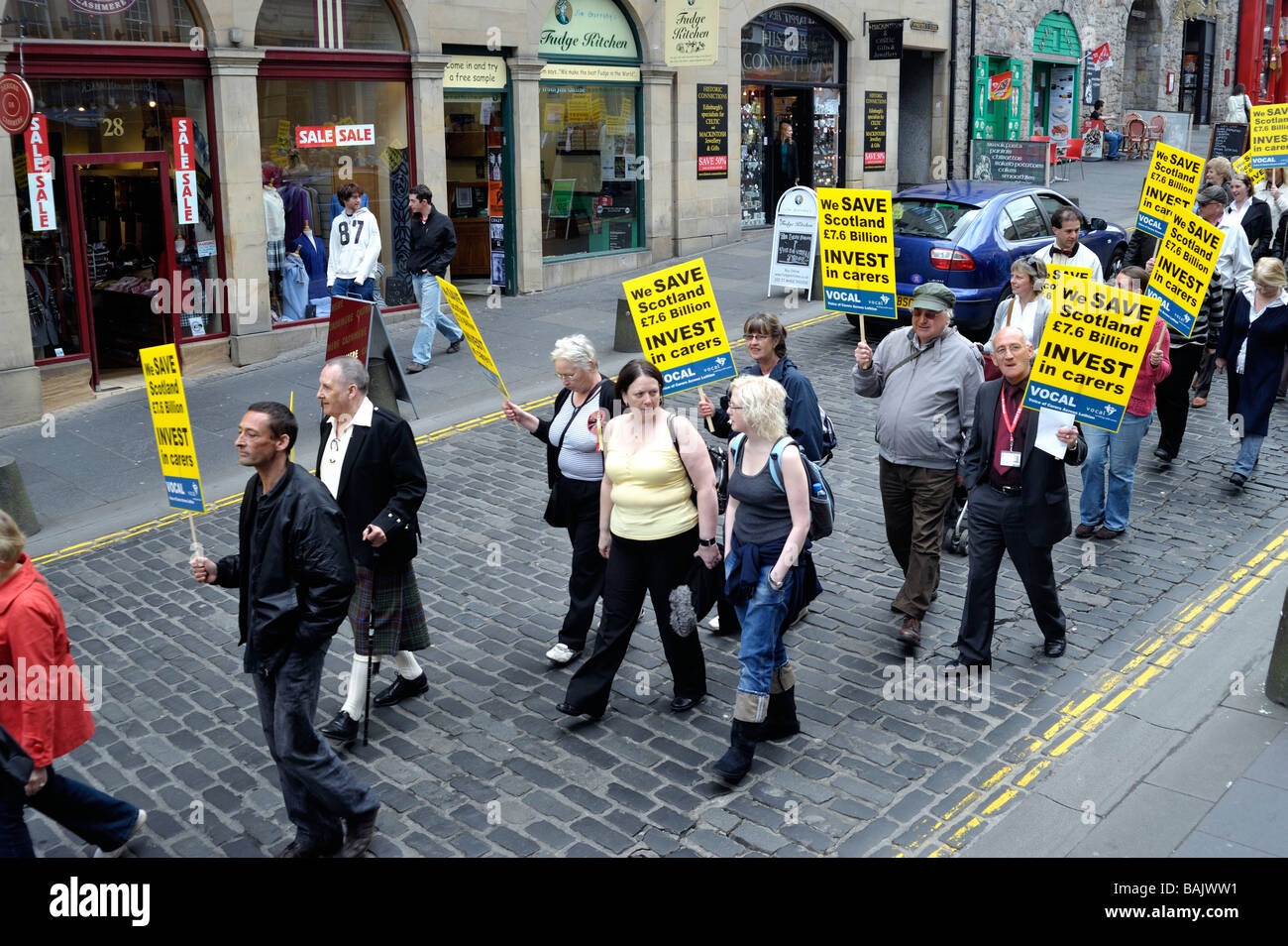 Protest in Edinburgh 22nd of April 2009 Stock Photo - Alamy