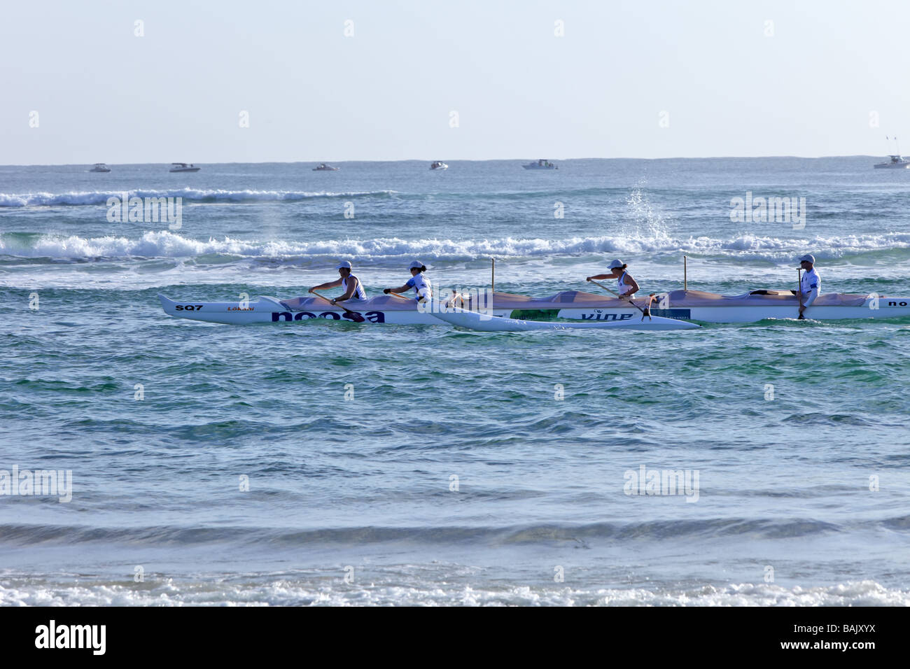 Outrigger canoe race Stock Photo Alamy
