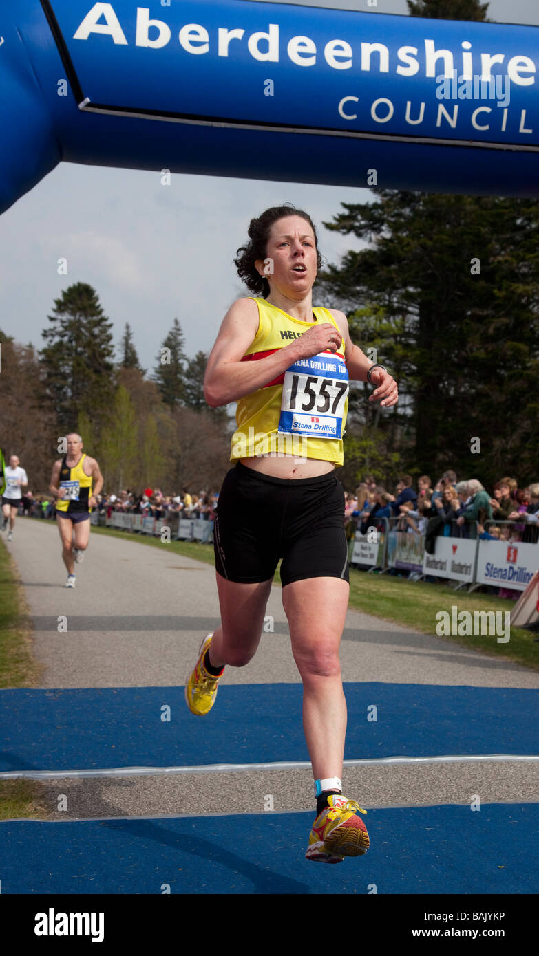 Competitors at the Finish Line at the Aberdeenshire Council Run