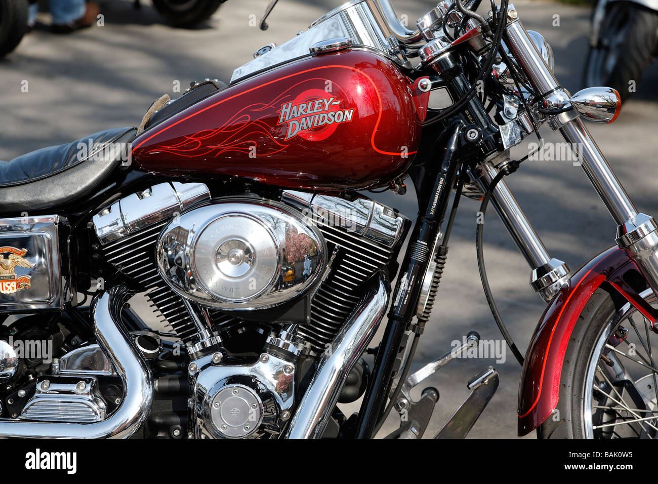 Harley Davidson motorcycle close up Stock Photo - Alamy