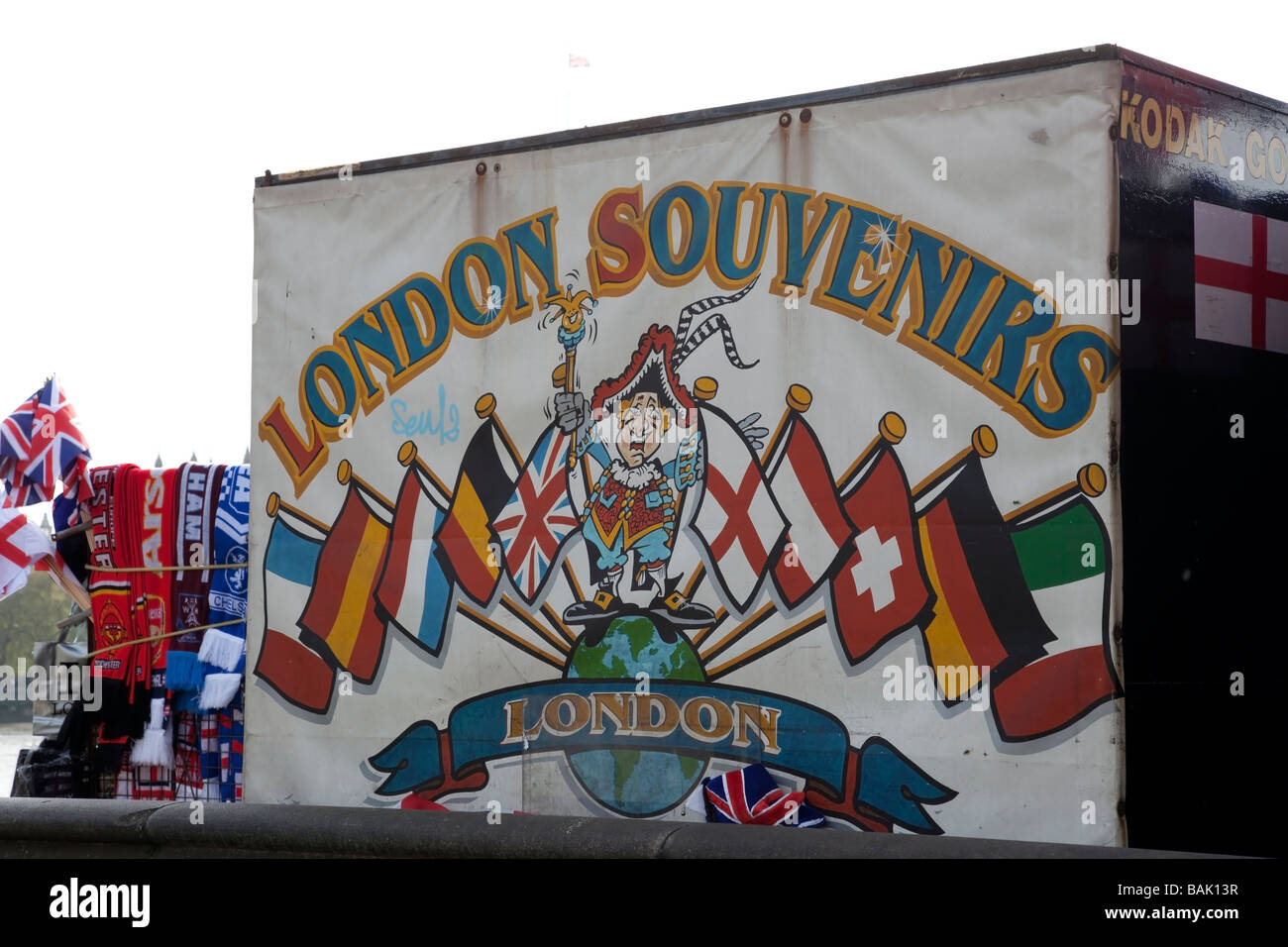 London souvenir booth, stand Stock Photo Alamy