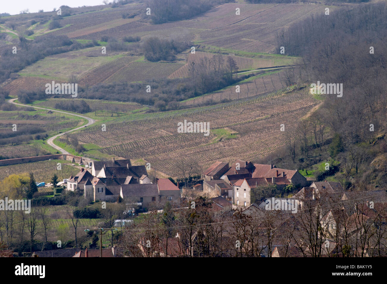 neighbouring village dezize les maranges santenay cote de beaune burgundy france Stock Photo