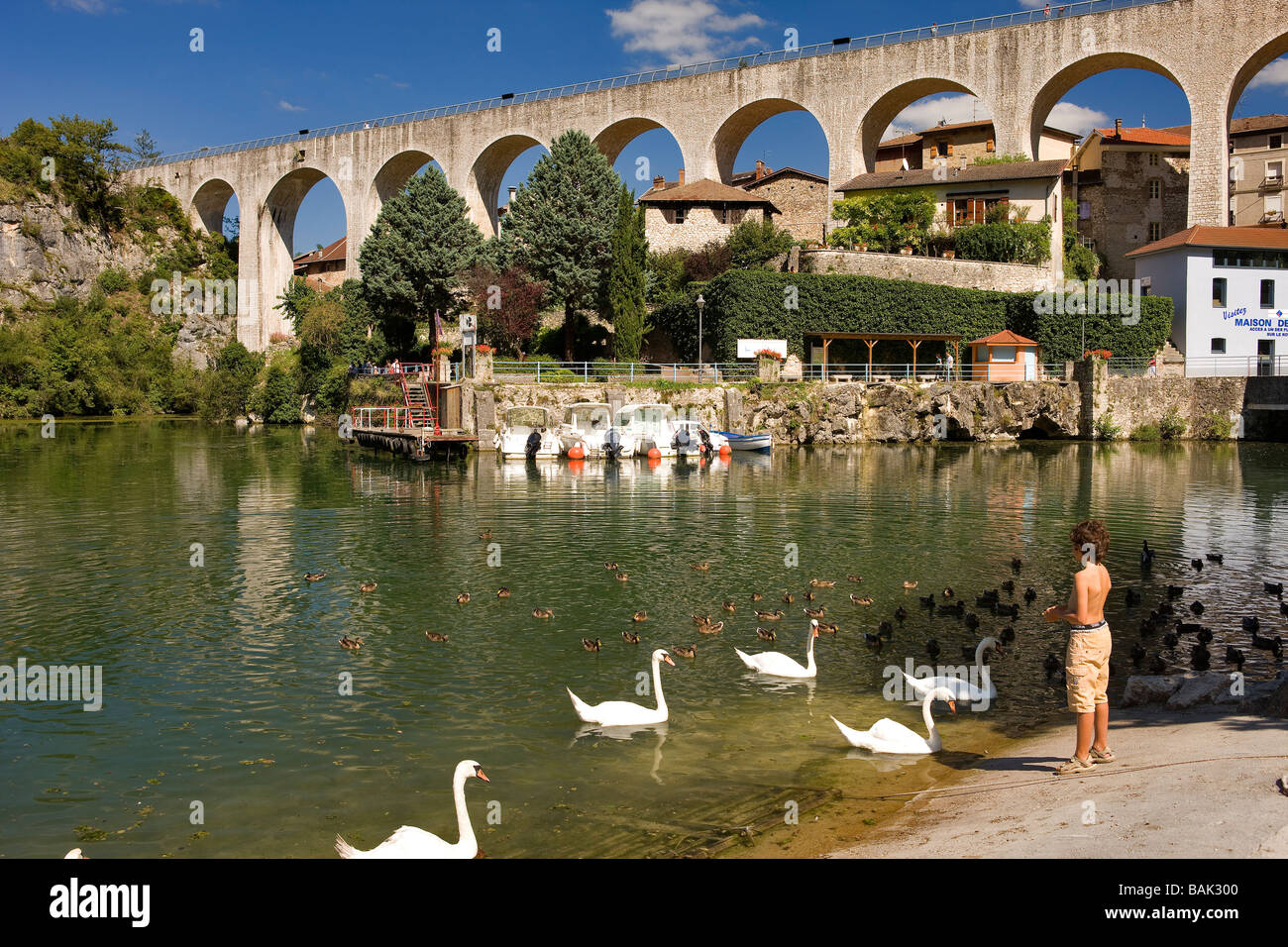 France, Drome, Saint Nazaire en Royans, the artificial lake under the
