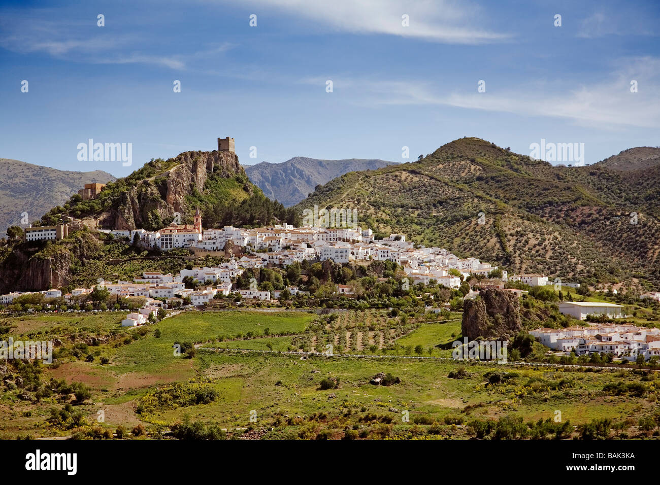 White Village of Zahara de la Sierra Cádiz Andalusia Spain Stock Photo ...