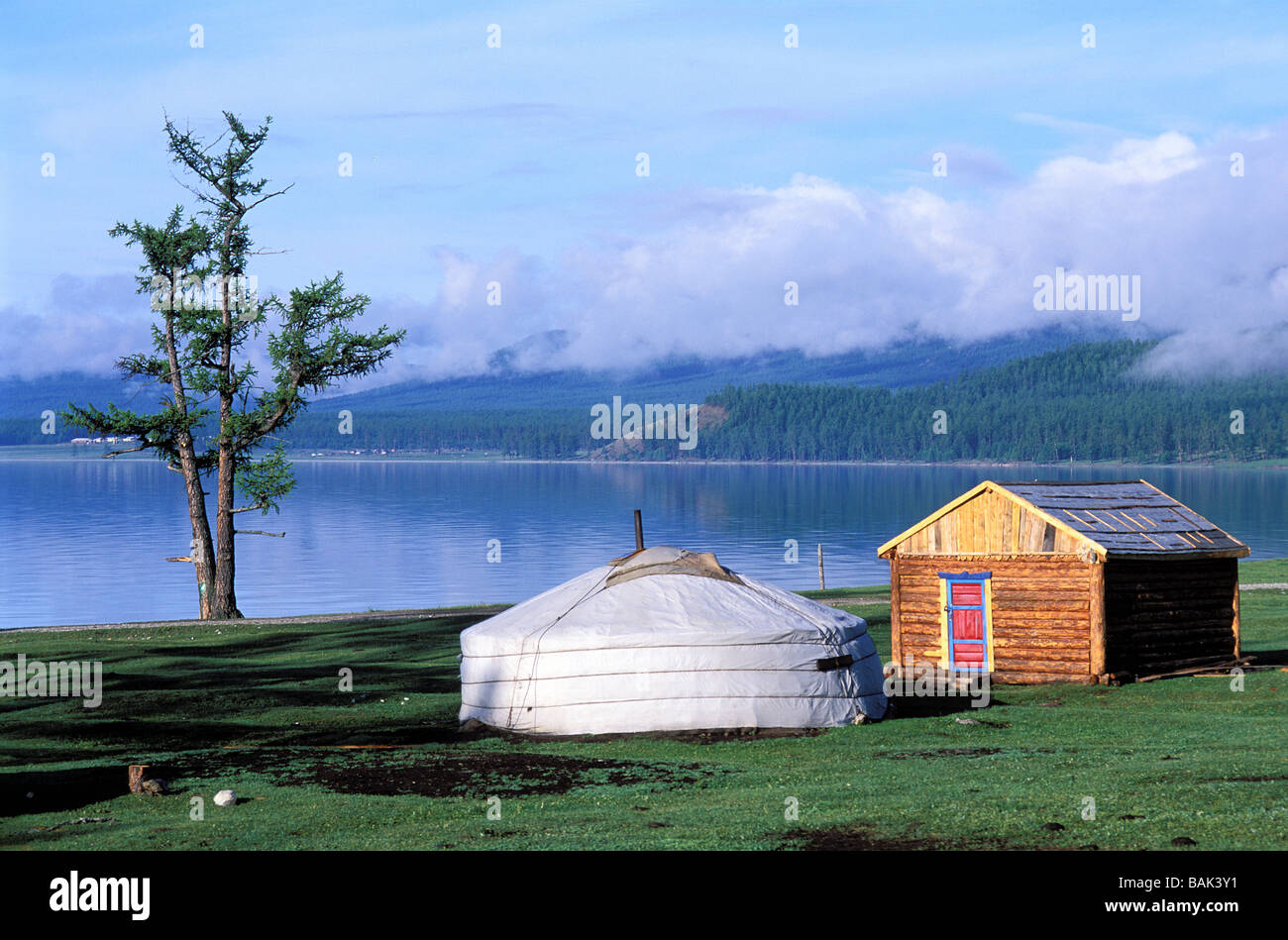 Mongolia, Khovsgol province, Khovsgol Nuur Lake Stock Photo