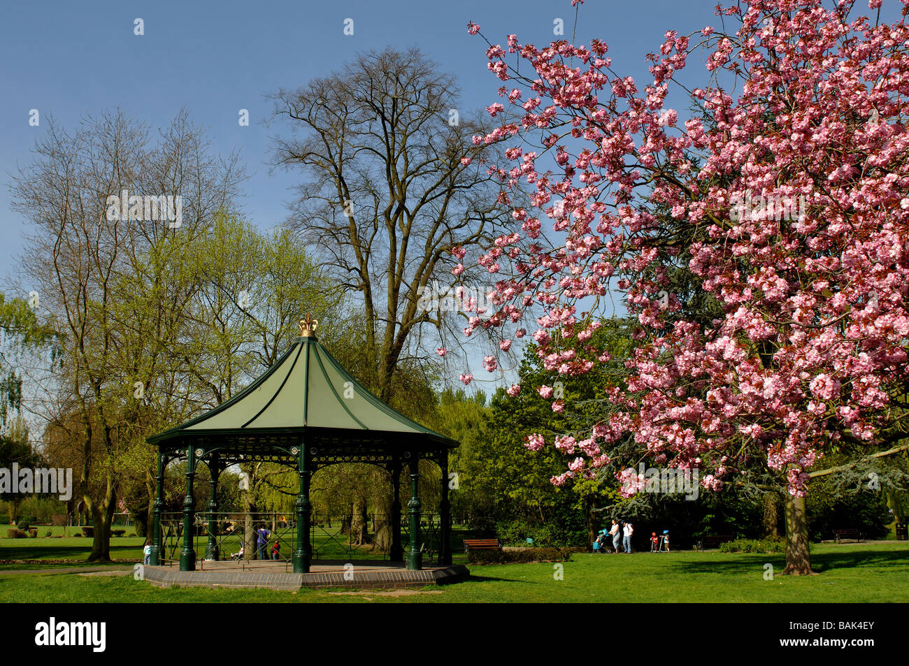 Sanders Park in spring, Bromsgrove, Worcestershire, England, UK Stock