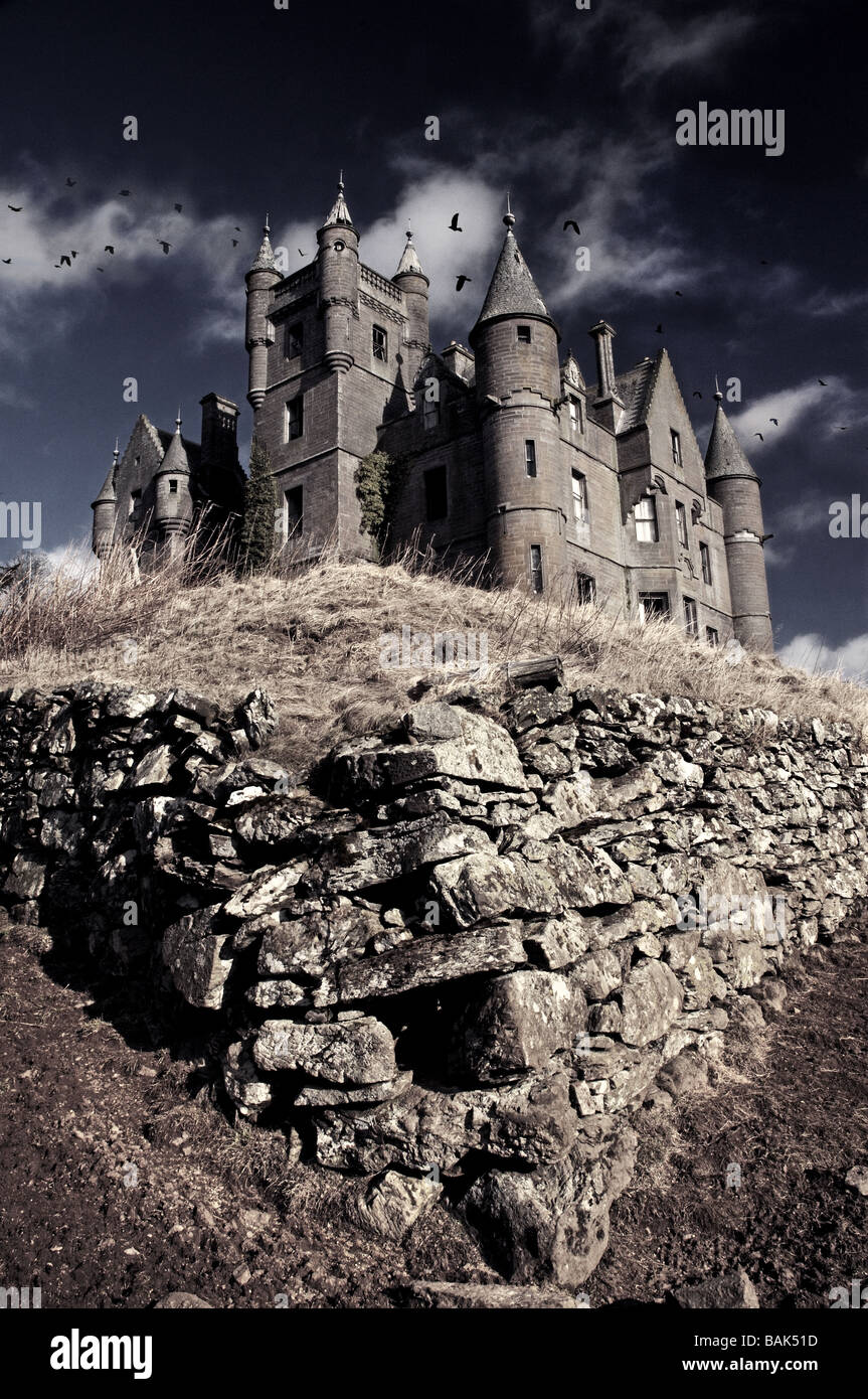 Portrait photograph of Balintore castle Stock Photo Alamy