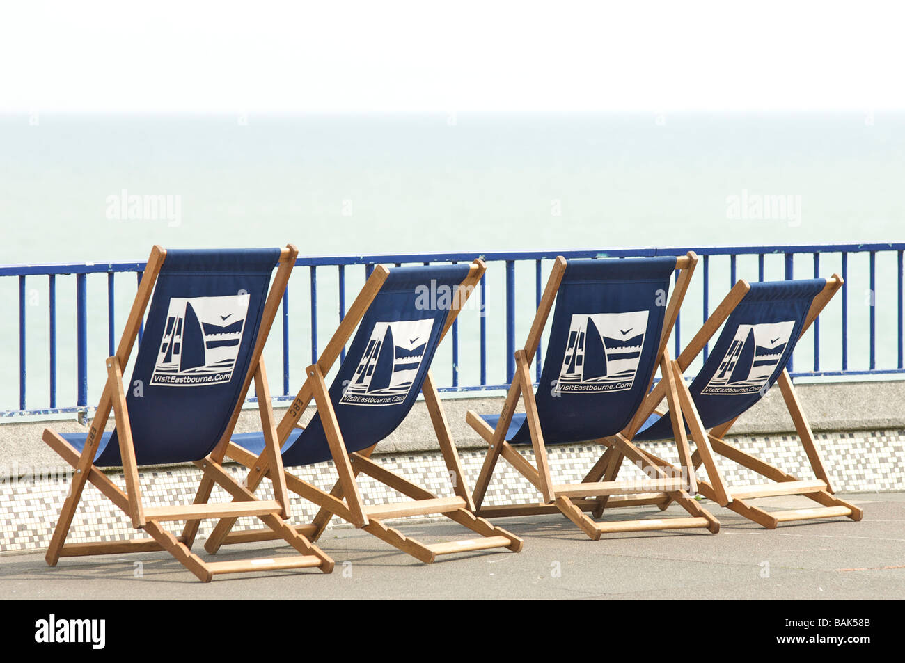 Eastbourne deck chairs Stock Photo Alamy