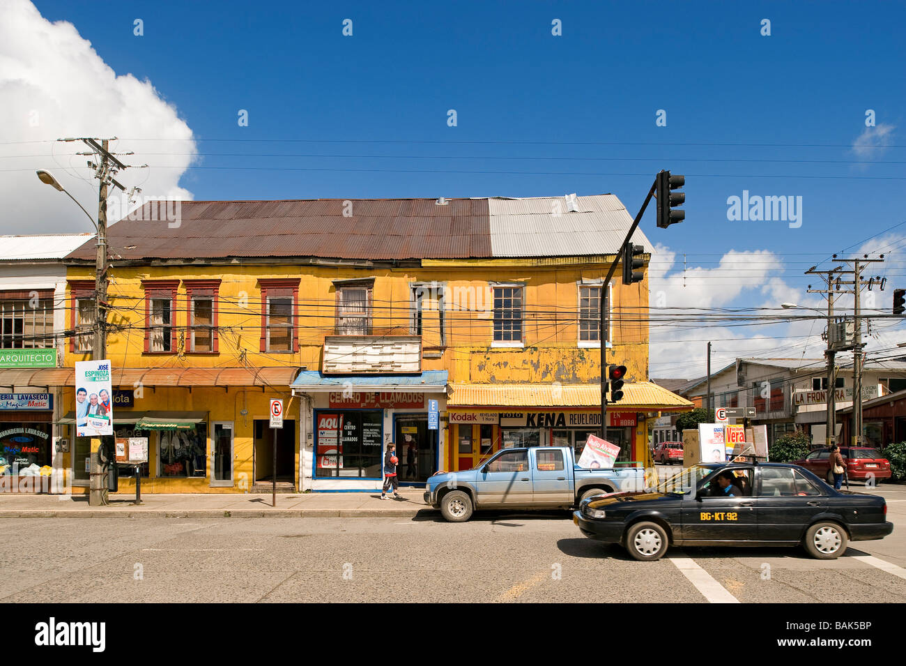 Chile, Los Lagos Region, Chiloé Island, Castro,  the town centre Stock Photo