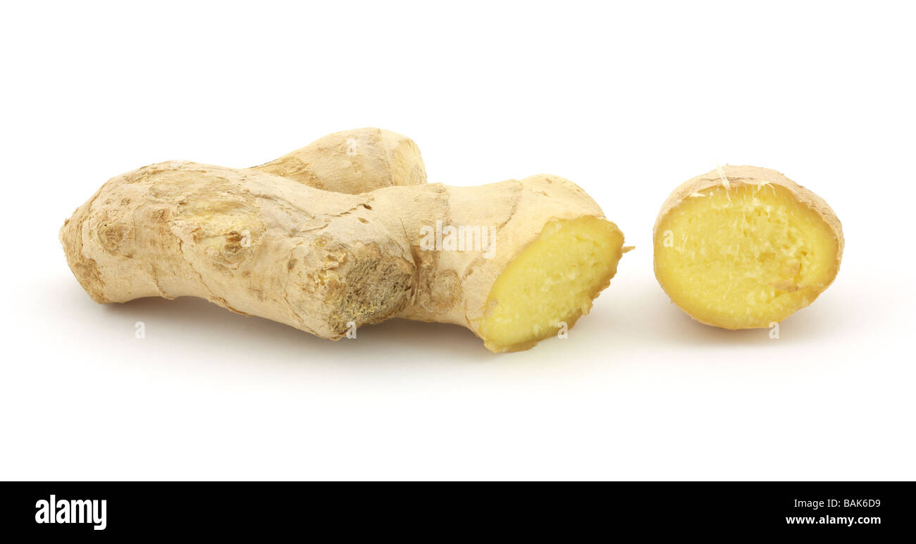 Cut ginger root Stock Photo Alamy