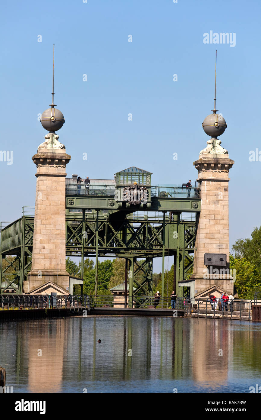 The old Henrichenburg Shiplift in the city of Waltrop, The Route of Industrial Culture , NRW, North Rhine - Westphalia, Germany Stock Photo