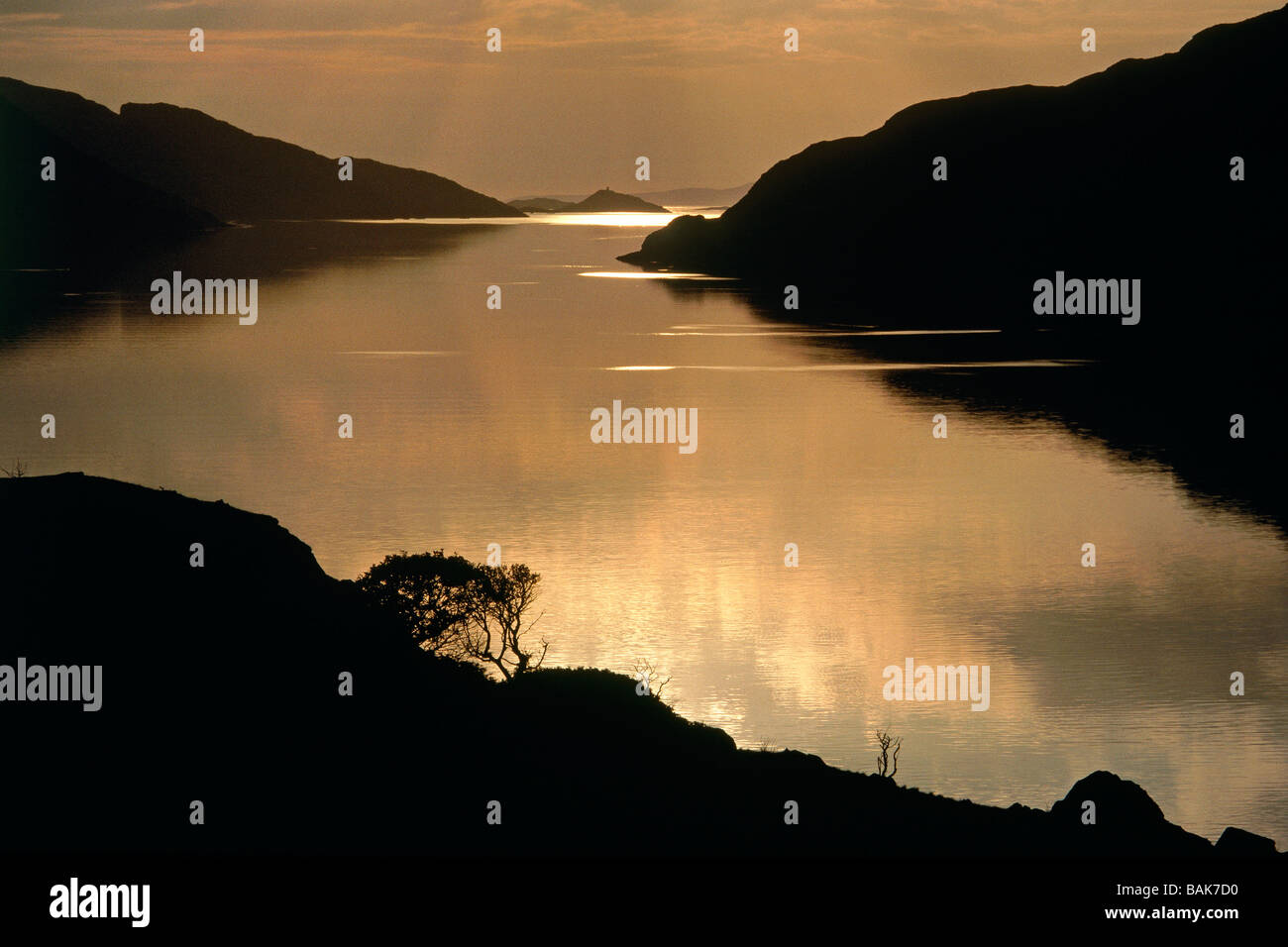 Ireland, County Galway, Connemara , Leenane region, Fjord Killary ...